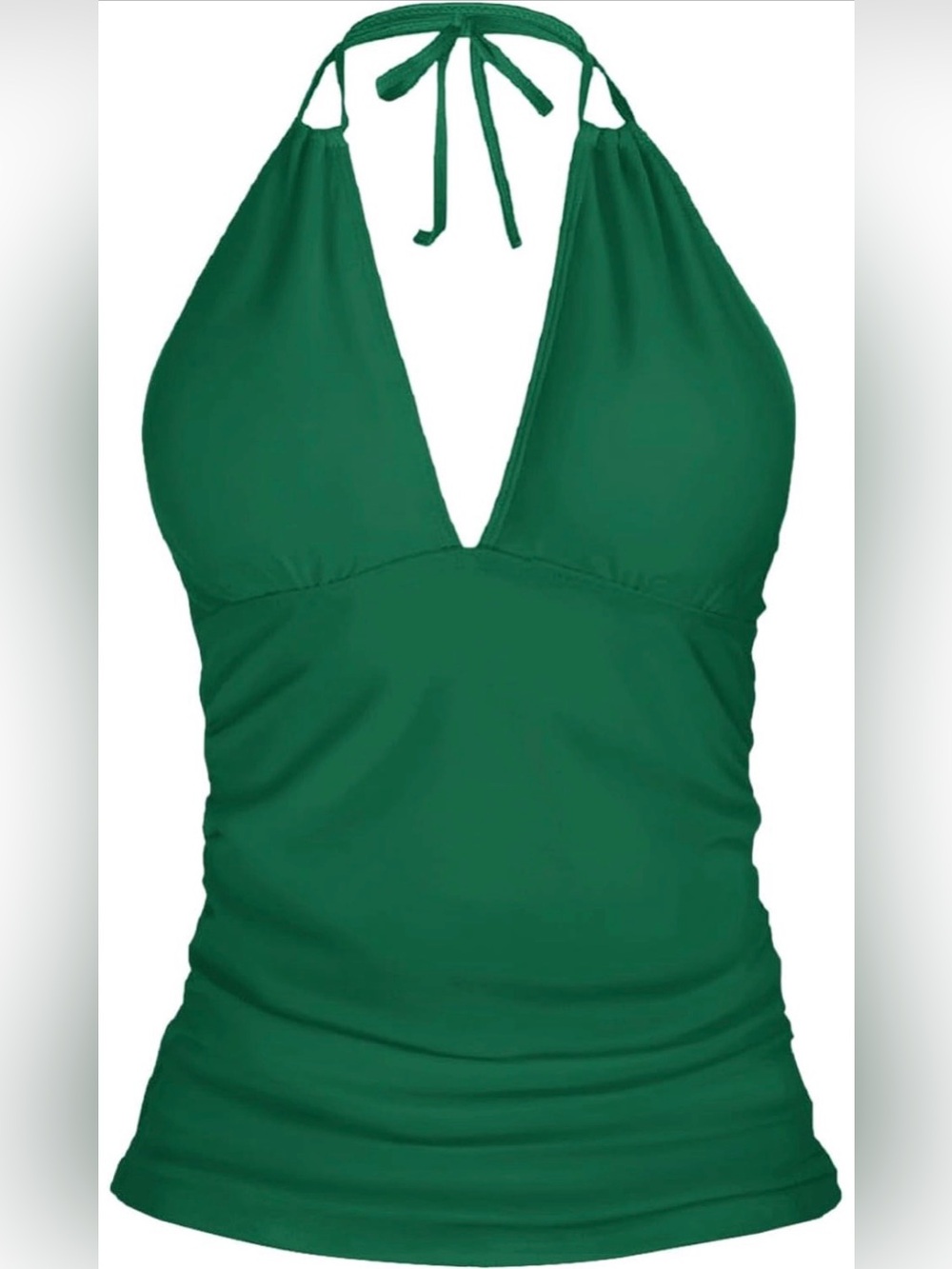Yonique Green Halter Tankini Top Size Small BNWOT